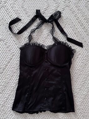 Y2K Charlotte Russe Corset Halter Top Small